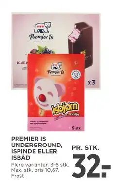 MENY PREMIER IS UNDERGROUND, ISPINDE ELLER ISBÅD, DKK 32 tilbud