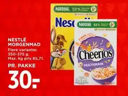 MENY NESTLÉ MORGENMAD, DKK 30 tilbud