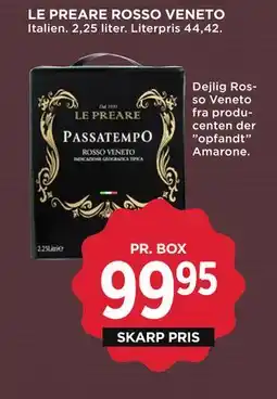 MENY LE PREARE ROSSO VENETO, DKK 99.95 tilbud