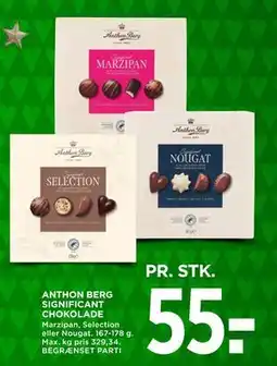 MENY ANTHON BERG SIGNIFICANT CHOKOLADE, DKK 55 tilbud