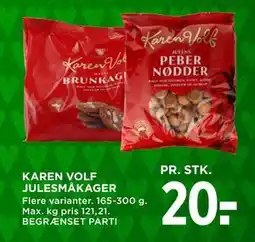 MENY KAREN VOLF JULESMÅKAGER, DKK 20 tilbud