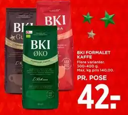 MENY BKI FORMALET KAFFE, DKK 42 tilbud