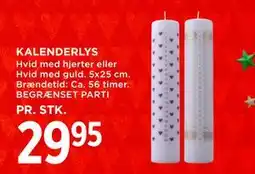 MENY KALENDERLYS, DKK 29.95 tilbud