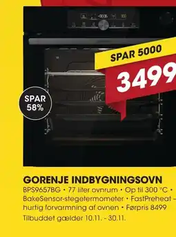 Punkt1 Gorenje indbygningsovn tilbud