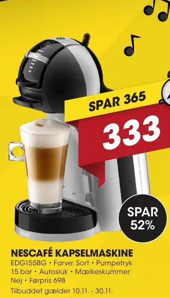 Punkt1 Nescafé kapselmaskine tilbud