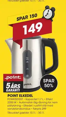 Punkt1 Point elkedel tilbud