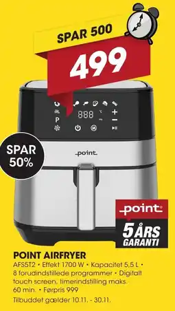 Punkt1 Point airfryer tilbud