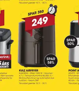 Punkt1 Kulz airfryer tilbud