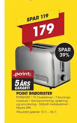 Punkt1 Point brødrister tilbud