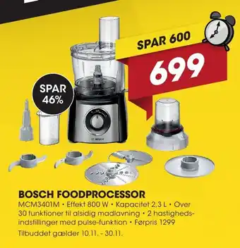 Punkt1 Bosch foodprocessor tilbud