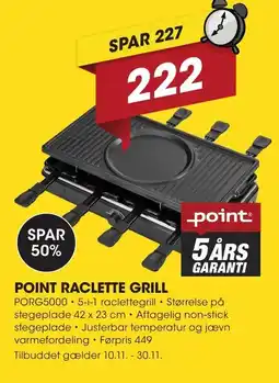 Punkt1 Point raclette grill tilbud