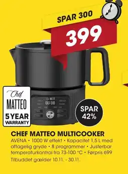 Punkt1 Chef matteo multicooker tilbud