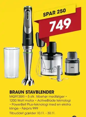 Punkt1 Braun stavblender tilbud