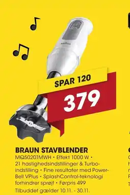 Punkt1 Braun stavblender tilbud