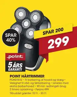 Punkt1 Point hårtrimmer tilbud
