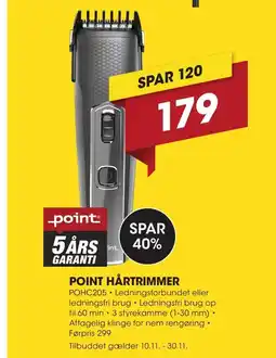 Punkt1 Point hårtrimmer tilbud