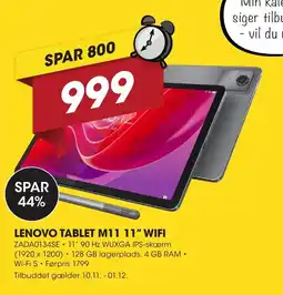 Punkt1 Lenovo tablet m11 11" wifi tilbud