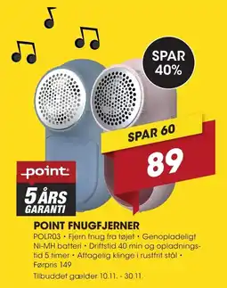 Punkt1 Point fnugfjerner tilbud
