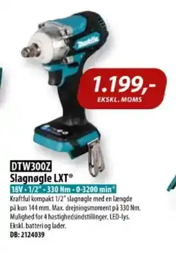 Davidsen Dtw300z slagnøgle lxt tilbud