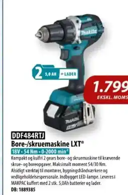 Davidsen DDF484RTJ Bore-/skruemaskine LXTⓇ tilbud