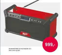 Davidsen Milwaukee radio 18 v m18 raddab+62-0 tilbud