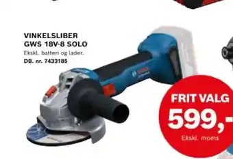 Davidsen Vinkelsliber gws 18v-8 solo tilbud