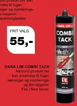 Davidsen Dana lim combi tack tilbud
