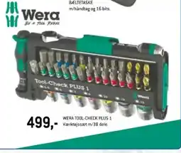 Davidsen Wera tool-check plus 1 værktøjssæt m/38 dele. tilbud