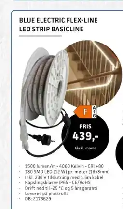 Davidsen Blue electric flex-line led strip basicline tilbud