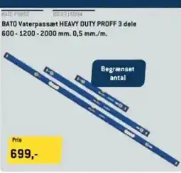 Davidsen Bato vaterpassæt heavy duty proff 3 dele tilbud