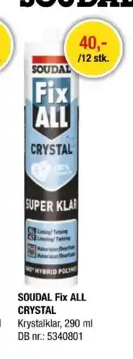 Davidsen Soudal fix all crystal tilbud