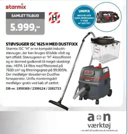 Davidsen Starmix støvsuger isc 1625 h med dustfixx tilbud