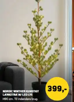 XL-BYG Nordic winther kunstigt lærketre m/led lys tilbud