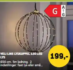 XL-BYG Veli line lyskuppel 120 led lys tilbud