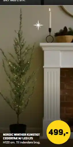 XL-BYG Nordic winther kunstigt cedertre m/led lys tilbud