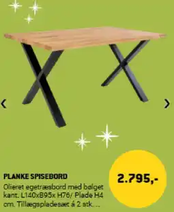 XL-BYG Planke spisebord tilbud