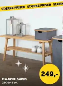 XL-BYG Elva benki bambus tilbud