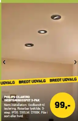 XL-BYG Philips cilantro indbygningsspot 3-pak tilbud