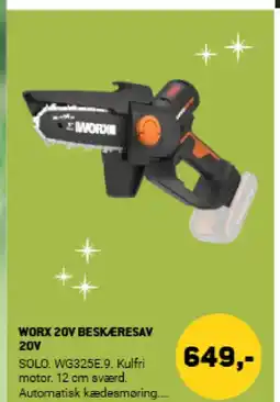 XL-BYG Worx 20v beskæresay 20v tilbud