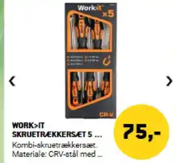 XL-BYG Work>it skruetrækkersæt 5 ... tilbud