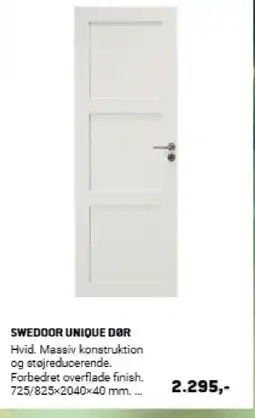 XL-BYG Swedoor unique dør tilbud