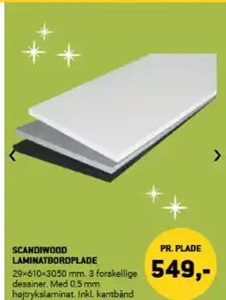 XL-BYG Scandiwood laminatbordplade tilbud