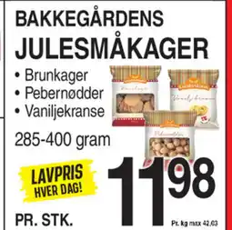 ABC Lavpris Bakkegårdens julesmåkager tilbud