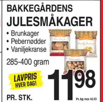 ABC Lavpris Bakkegårdens julesmåkager tilbud