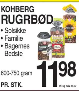 ABC Lavpris Kohberg rugrbød tilbud