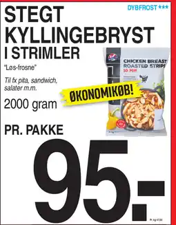 ABC Lavpris Stegt dybfrost kyllingebryst i strimler tilbud