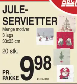ABC Lavpris Jule- servietter tilbud