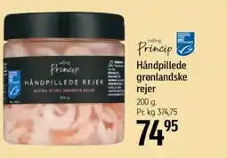 Føtex Salling princip håndpillede grønlandske rejer tilbud