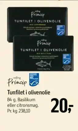 Føtex Salling princip tunfilet i olivenolie tilbud