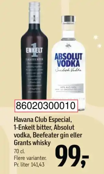 Føtex Havana Club Especial Grants whisky tilbud